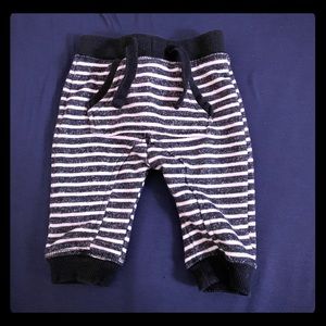 Kangaroo Pocket Striped Pants Sweatpants